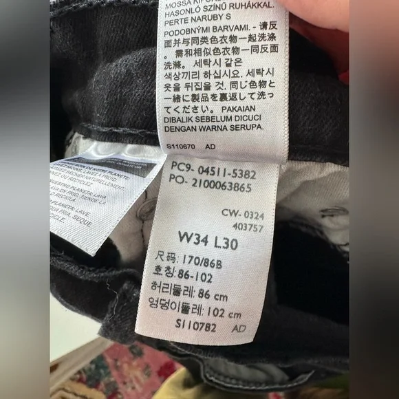 Levi’s men’s 511 black jeans 34/30 used - Picture 4 of 8